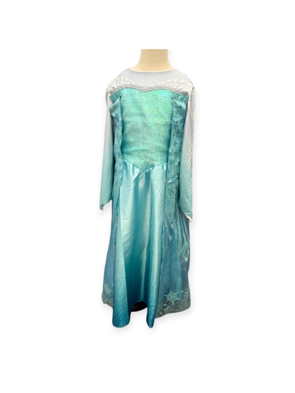 Disney Frozen Elsa Anna Reversible Girls Costume Dress with Cape Rare Med 8-10 - Picture 2 of 11